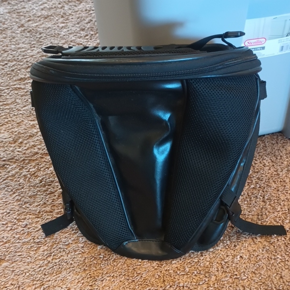 Black Motorcycle Tank Bag